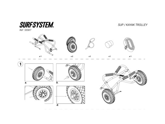 SURF SYSTEM - Trolley SUP / KAYAK marçon yachting